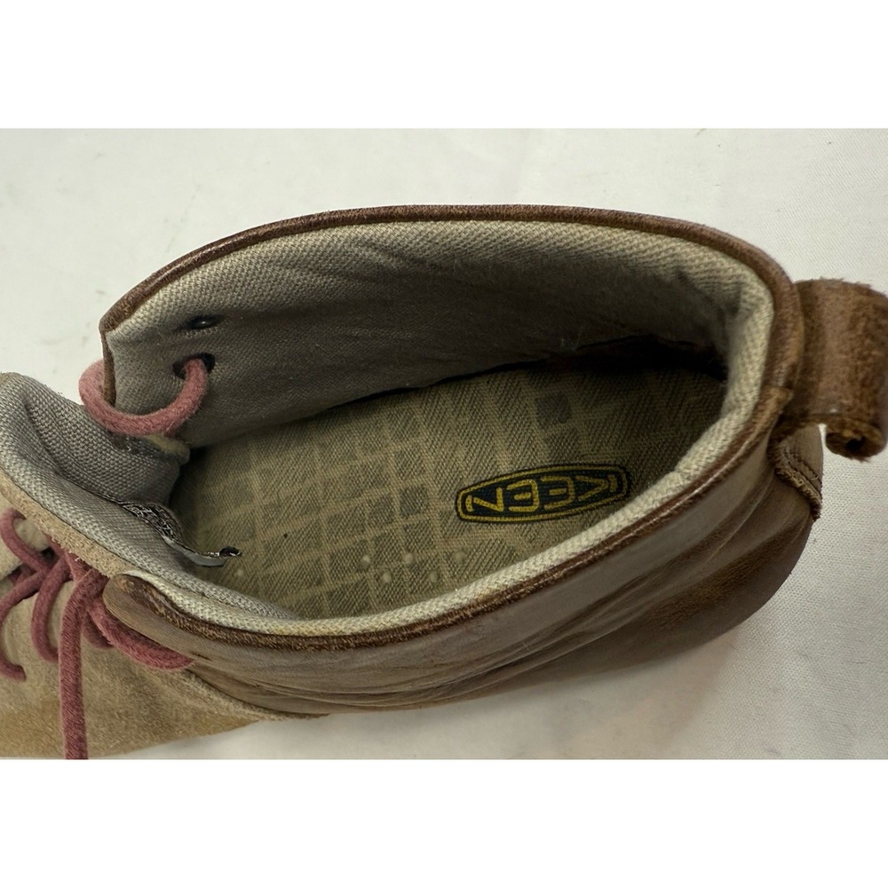 Keen East Side Booties Womens 7.5 Lace-up Leather Boots Brown Gray - Picture 10 of 11